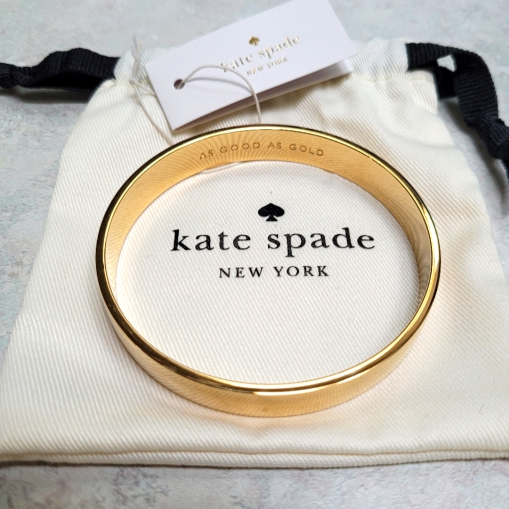 Kate Spade gold bangle "as good as gold"